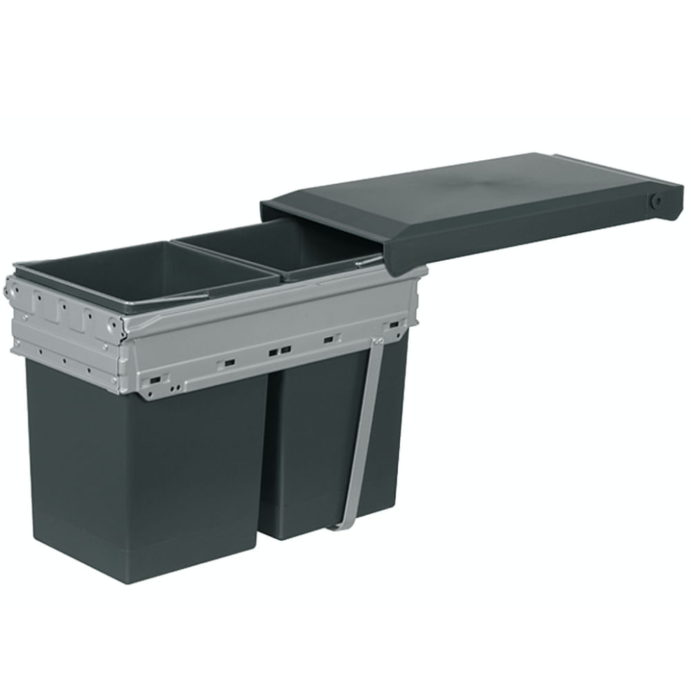 Lixeira Hailo Tandem 2 Cestos 15 Litros Hafele